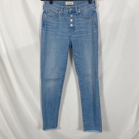Madewell 9” High Rise Skinny Crop Jeans Button Front Edition - Picture 5 of 14